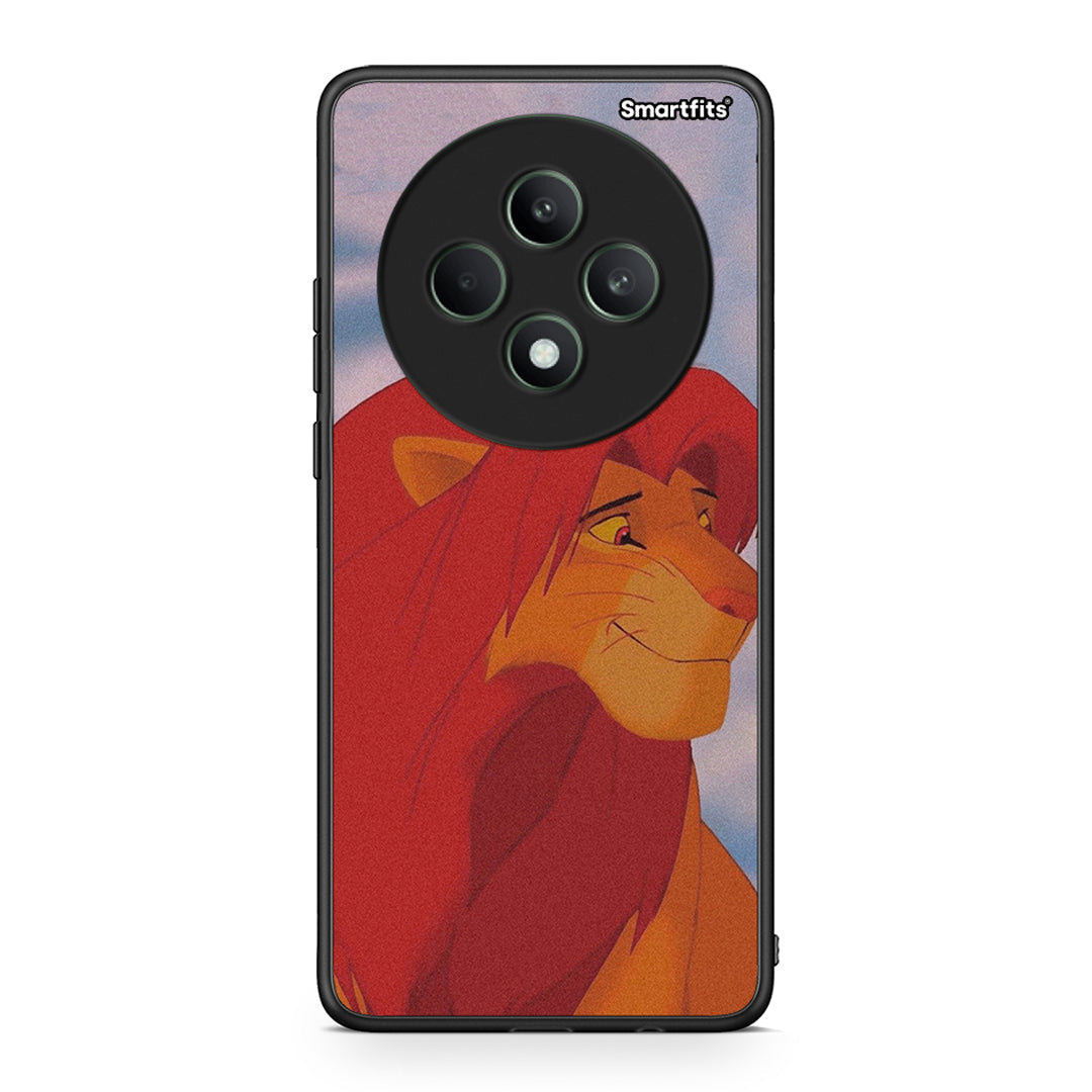 Oppo Reno12 F 5G / FS 5G Lion Love 1 Θήκη Αγίου Βαλεντίνου από τη Smartfits με σχέδιο στο πίσω μέρος και μαύρο περίβλημα | Smartphone case with colorful back and black bezels by Smartfits