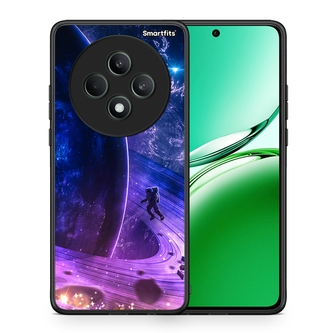 Θήκη Oppo Reno12 F 5G / FS 5G Lost Astronaut από τη Smartfits με σχέδιο στο πίσω μέρος και μαύρο περίβλημα | Oppo Reno12 F 5G / FS 5G Lost Astronaut case with colorful back and black bezels