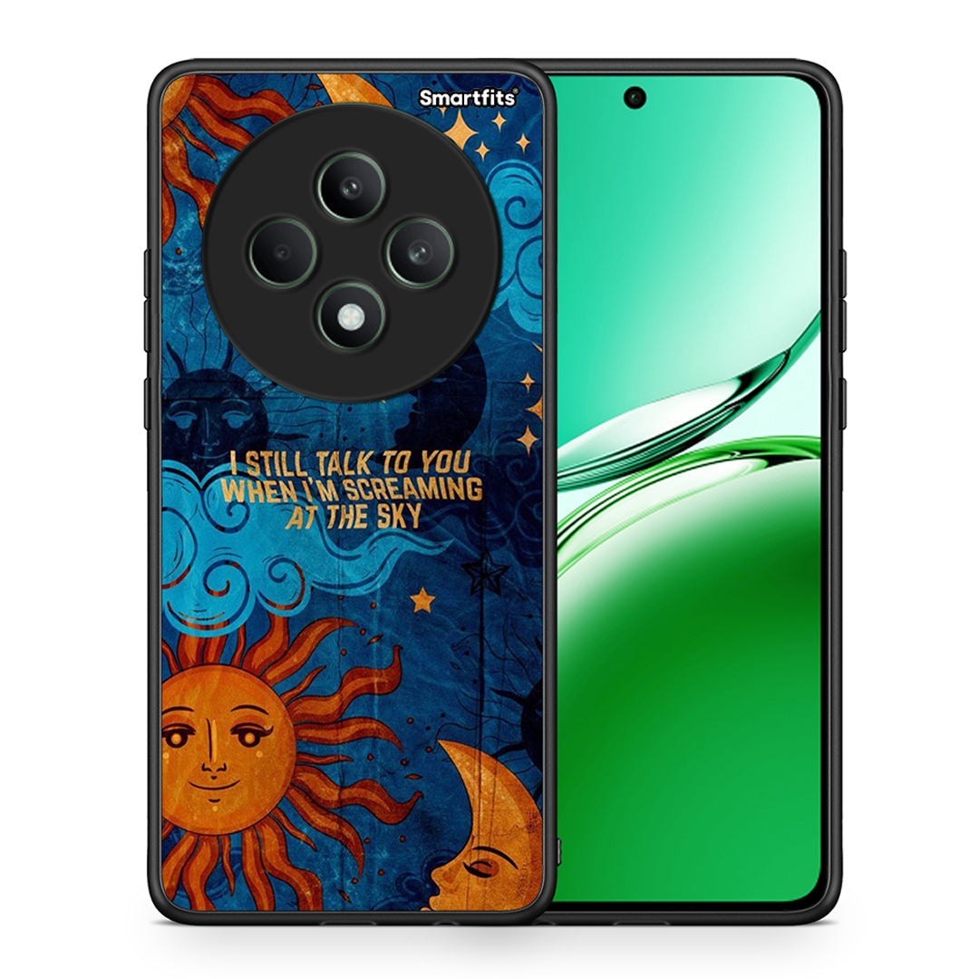 Θήκη Oppo Reno12 F 5G / FS 5G Screaming Sky από τη Smartfits με σχέδιο στο πίσω μέρος και μαύρο περίβλημα | Oppo Reno12 F 5G / FS 5G Screaming Sky case with colorful back and black bezels