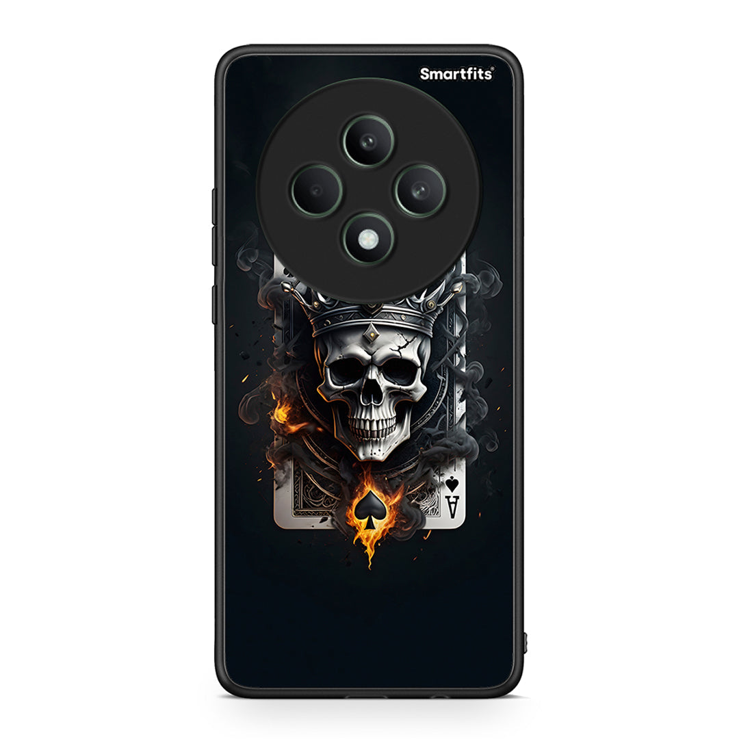 Oppo Reno12 F 5G / FS 5G Skull King Ace θήκη από τη Smartfits με σχέδιο στο πίσω μέρος και μαύρο περίβλημα | Smartphone case with colorful back and black bezels by Smartfits