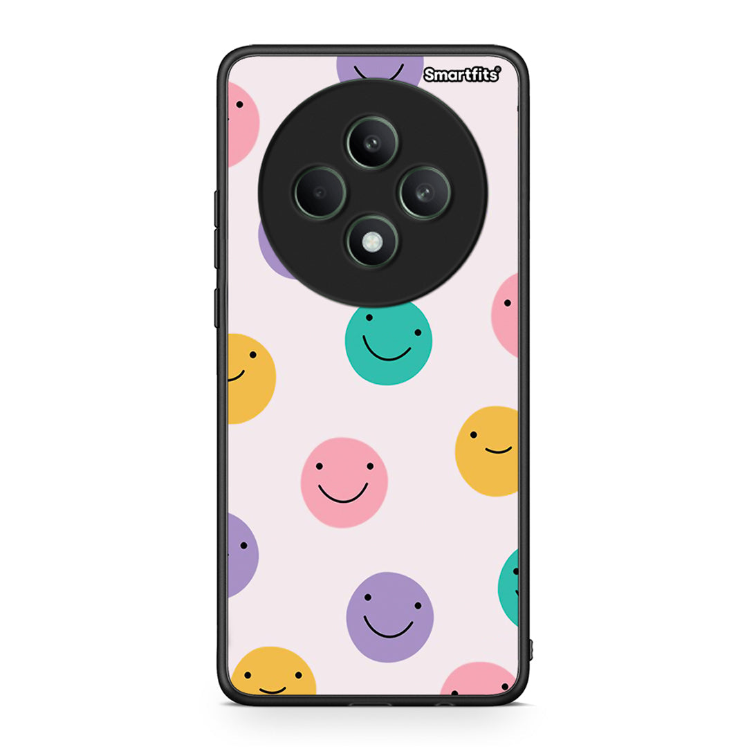 Oppo Reno12 F 5G / FS 5G Smiley Faces θήκη από τη Smartfits με σχέδιο στο πίσω μέρος και μαύρο περίβλημα | Smartphone case with colorful back and black bezels by Smartfits