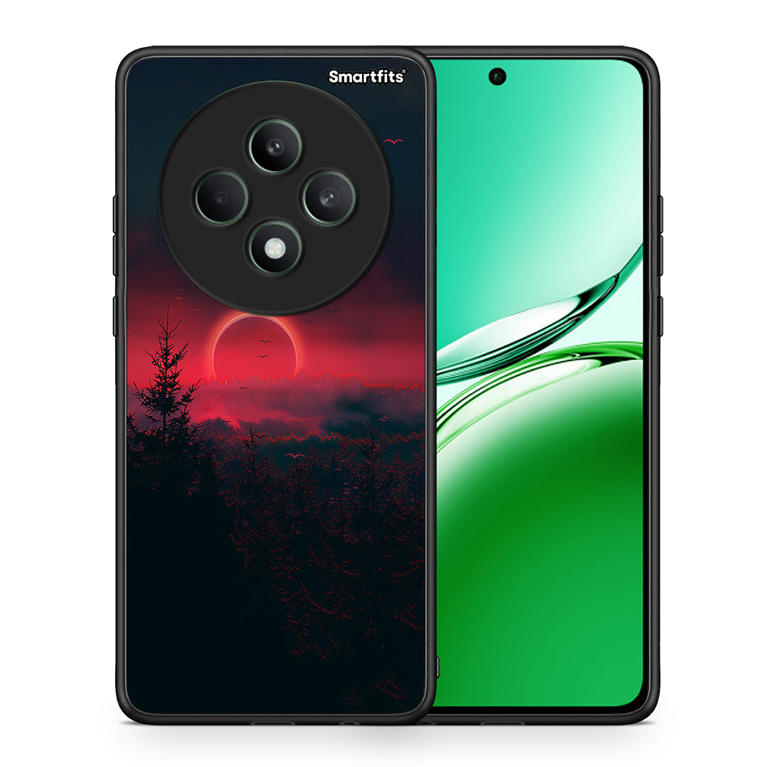 Θήκη Oppo Reno12 F 5G / FS 5G Sunset Tropic από τη Smartfits με σχέδιο στο πίσω μέρος και μαύρο περίβλημα | Oppo Reno12 F 5G / FS 5G Sunset Tropic case with colorful back and black bezels