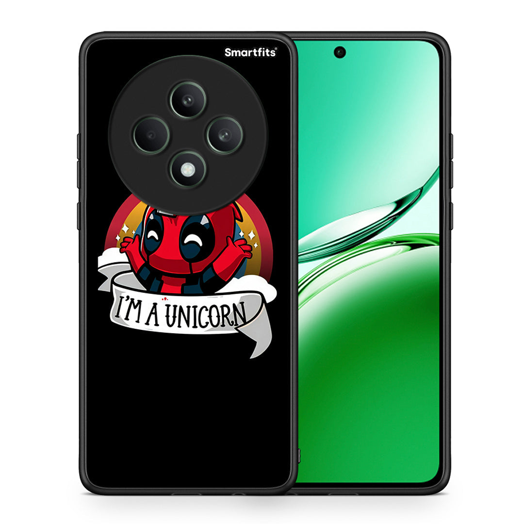 Θήκη Oppo Reno12 F 5G / FS 5G Unicorn Deadpool από τη Smartfits με σχέδιο στο πίσω μέρος και μαύρο περίβλημα | Oppo Reno12 F 5G / FS 5G Unicorn Deadpool case with colorful back and black bezels