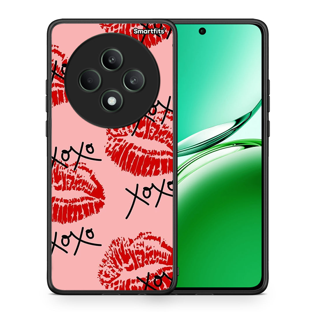 Θήκη Oppo Reno12 F 5G / FS 5G XOXO Lips από τη Smartfits με σχέδιο στο πίσω μέρος και μαύρο περίβλημα | Oppo Reno12 F 5G / FS 5G XOXO Lips case with colorful back and black bezels