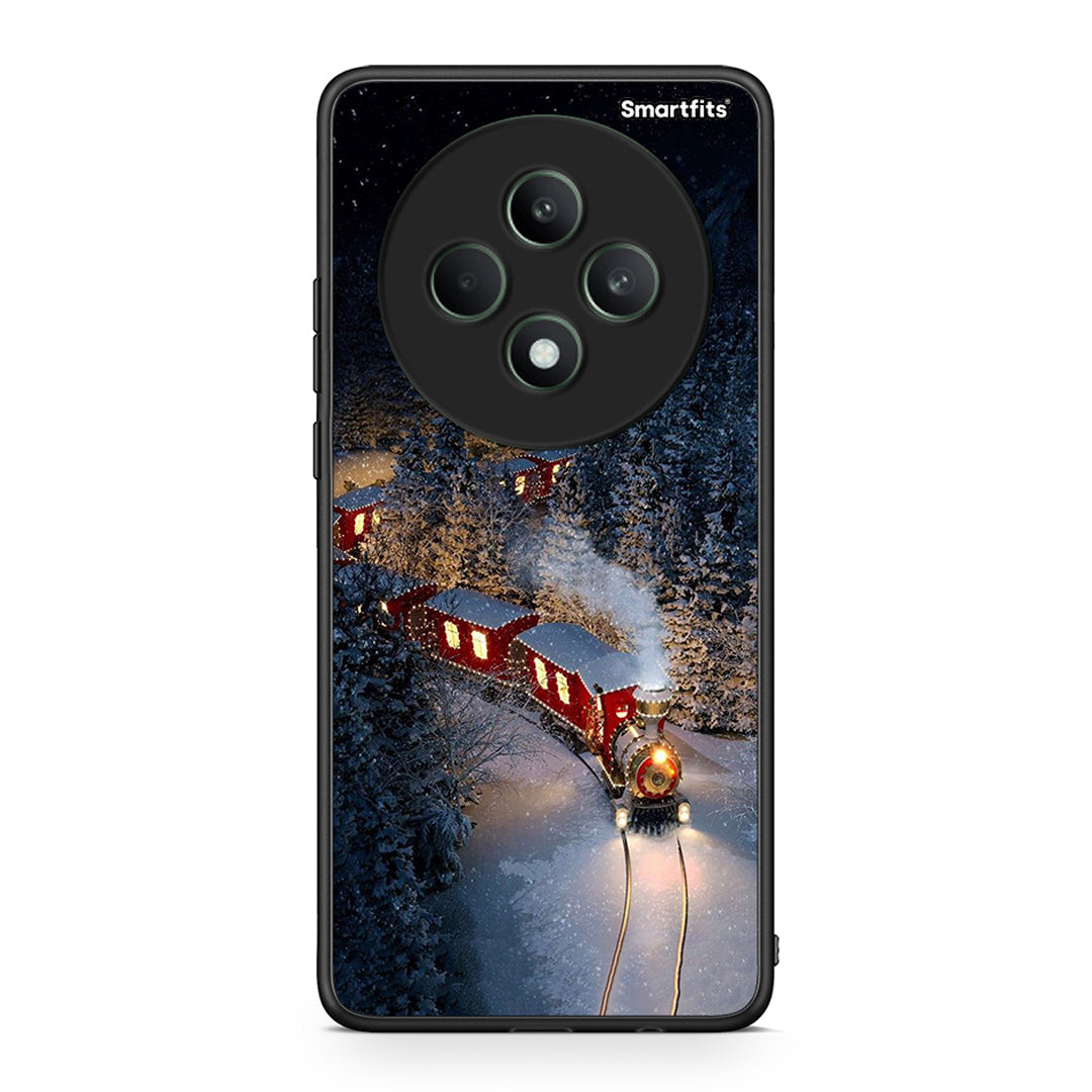 Oppo Reno12 F 5G / FS 5G Xmas Train θήκη από τη Smartfits με σχέδιο στο πίσω μέρος και μαύρο περίβλημα | Smartphone case with colorful back and black bezels by Smartfits