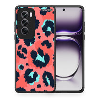 Thumbnail for Θήκη Oppo Reno12 Pro Pink Leopard Animal από τη Smartfits με σχέδιο στο πίσω μέρος και μαύρο περίβλημα | Oppo Reno12 Pro Pink Leopard Animal case with colorful back and black bezels