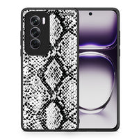 Thumbnail for Θήκη Oppo Reno12 Pro White Snake Animal από τη Smartfits με σχέδιο στο πίσω μέρος και μαύρο περίβλημα | Oppo Reno12 Pro White Snake Animal case with colorful back and black bezels