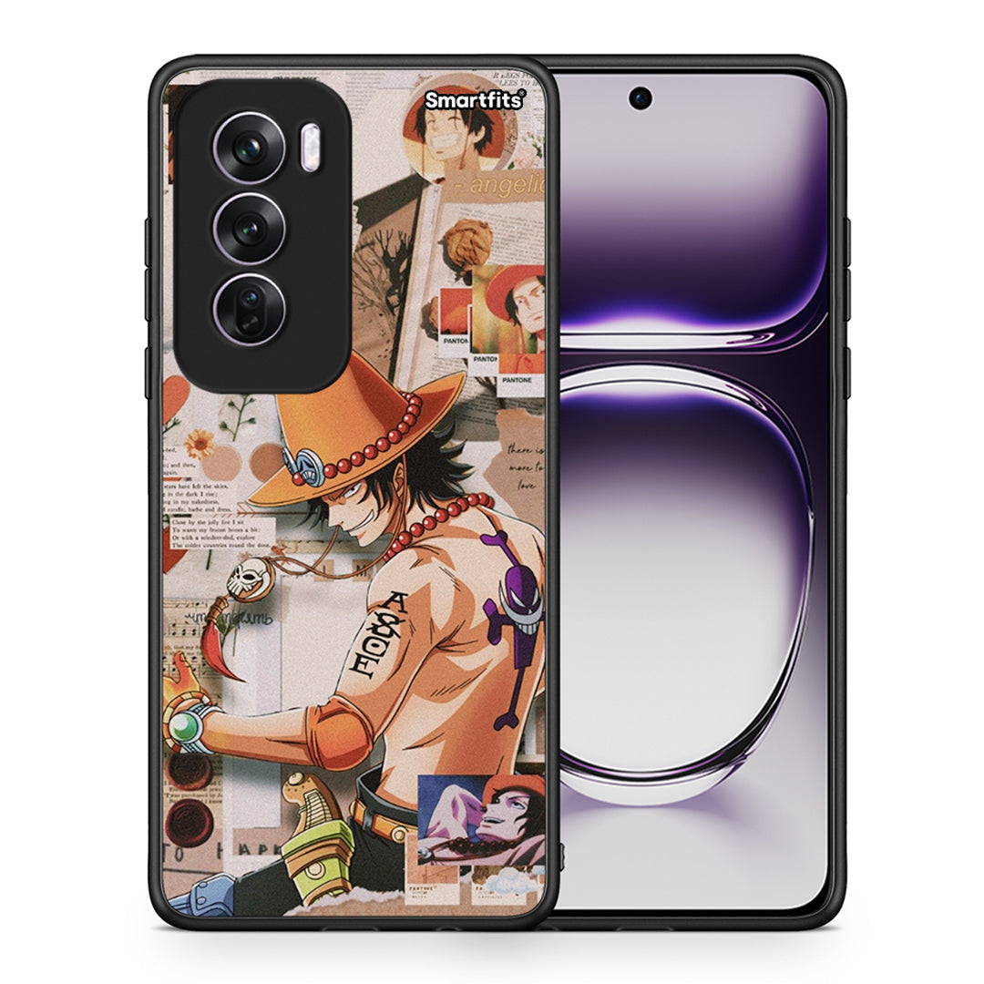 Θήκη Oppo Reno12 Pro Anime Collage από τη Smartfits με σχέδιο στο πίσω μέρος και μαύρο περίβλημα | Oppo Reno12 Pro Anime Collage case with colorful back and black bezels