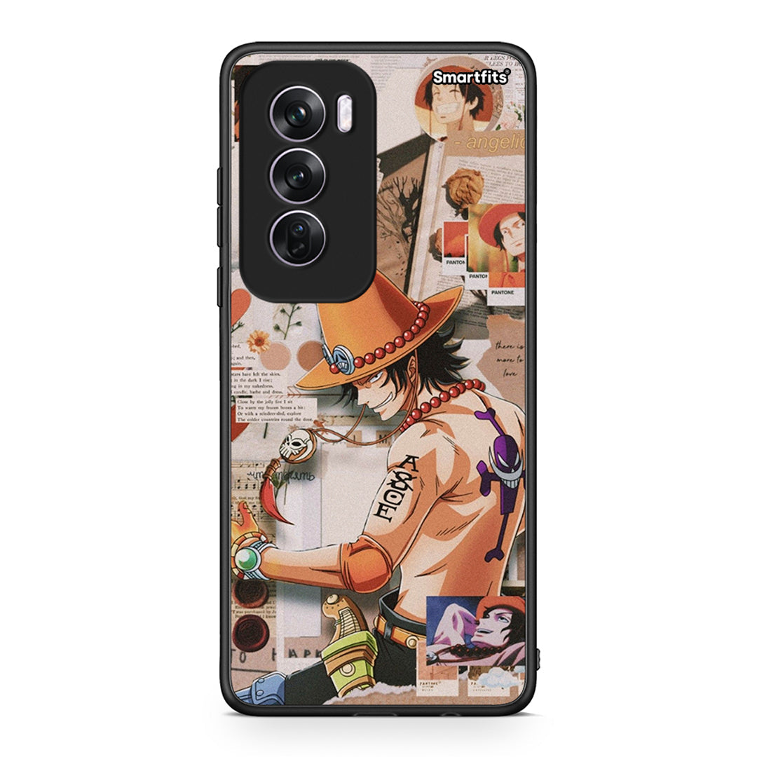 Oppo Reno12 Pro Anime Collage θήκη από τη Smartfits με σχέδιο στο πίσω μέρος και μαύρο περίβλημα | Smartphone case with colorful back and black bezels by Smartfits