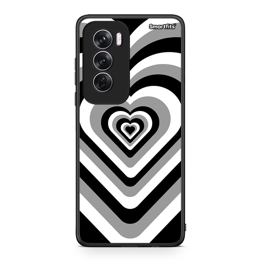 Oppo Reno12 Pro Black Hearts θήκη από τη Smartfits με σχέδιο στο πίσω μέρος και μαύρο περίβλημα | Smartphone case with colorful back and black bezels by Smartfits