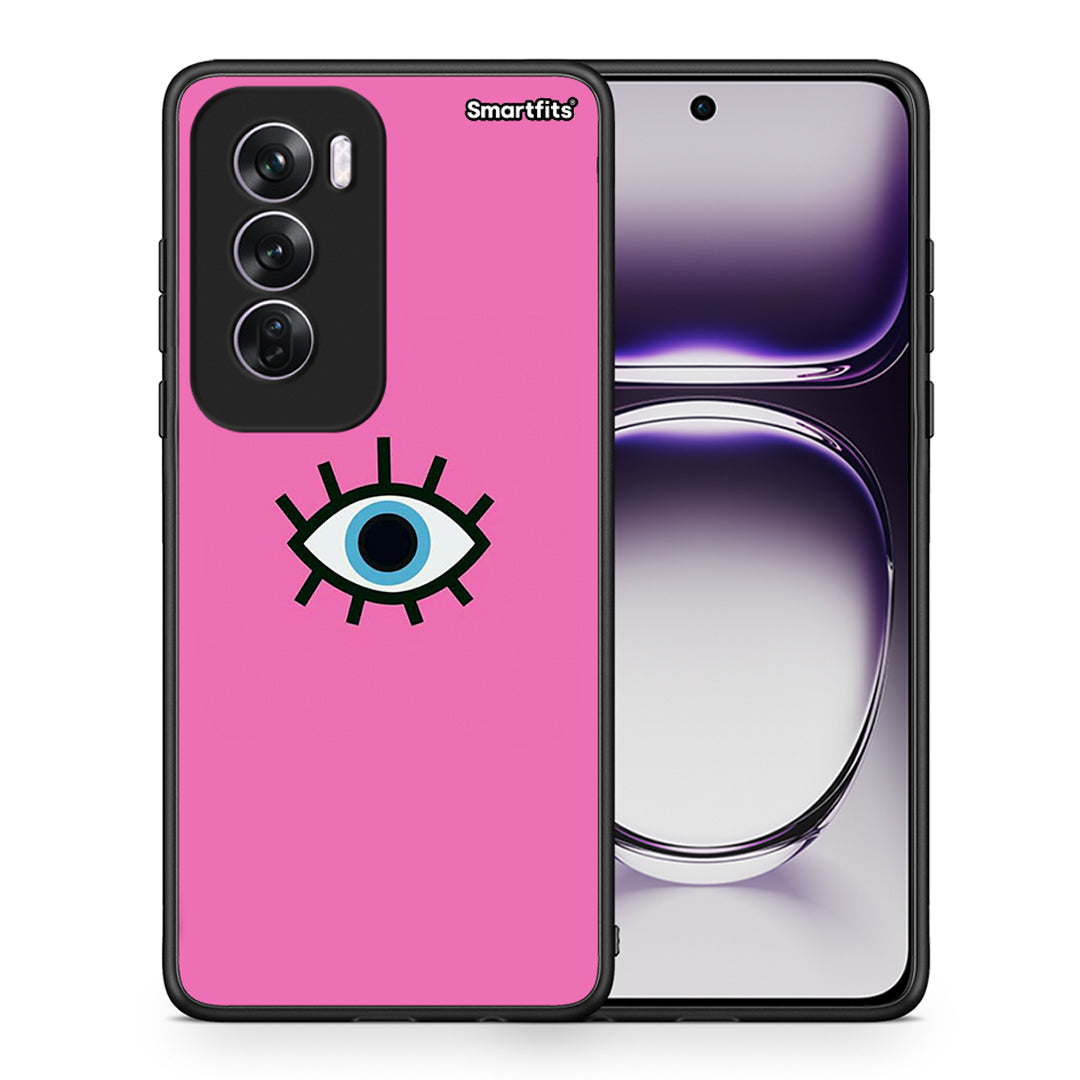 Θήκη Oppo Reno12 Pro Blue Eye Pink από τη Smartfits με σχέδιο στο πίσω μέρος και μαύρο περίβλημα | Oppo Reno12 Pro Blue Eye Pink case with colorful back and black bezels