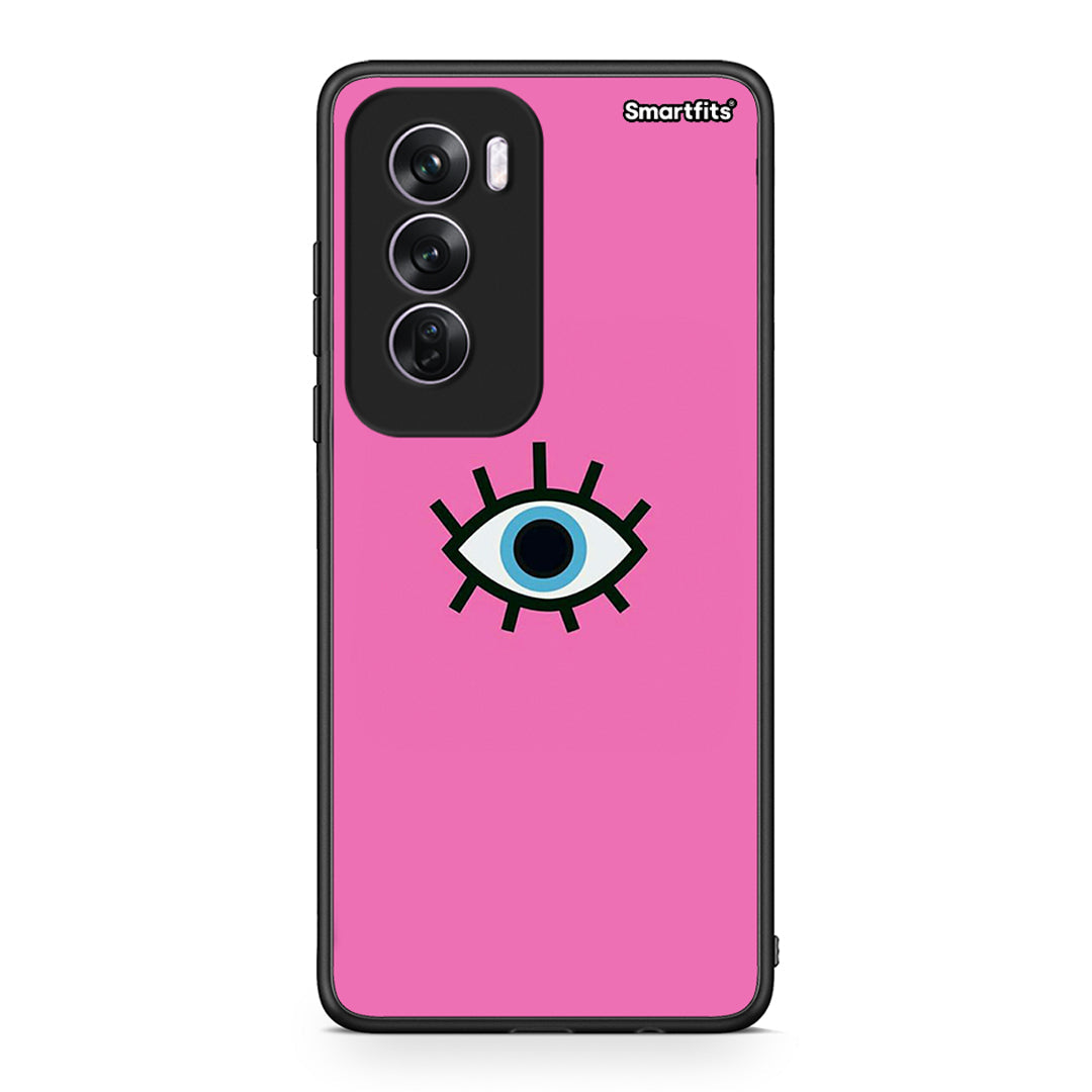 Oppo Reno12 Pro Blue Eye Pink θήκη από τη Smartfits με σχέδιο στο πίσω μέρος και μαύρο περίβλημα | Smartphone case with colorful back and black bezels by Smartfits