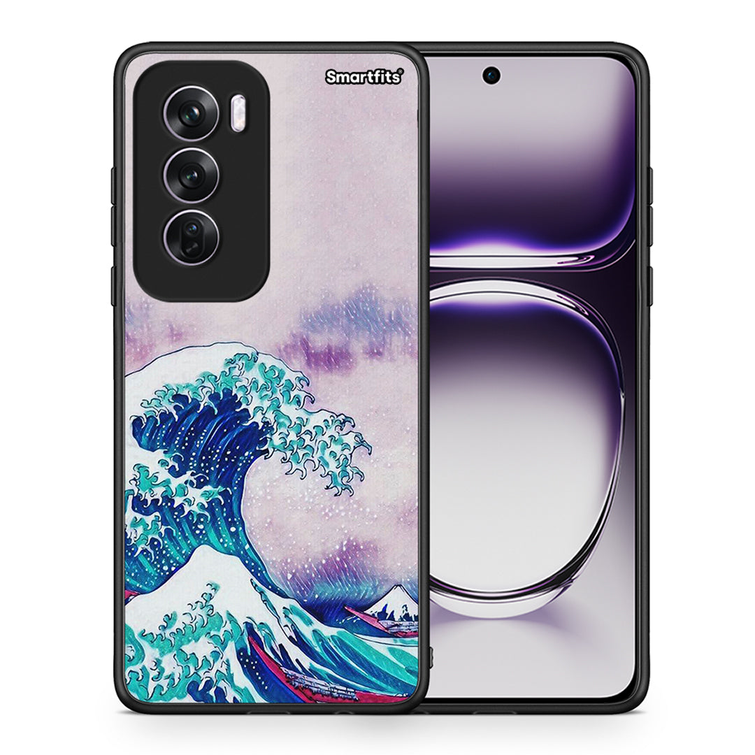 Θήκη Oppo Reno12 Pro Blue Waves από τη Smartfits με σχέδιο στο πίσω μέρος και μαύρο περίβλημα | Oppo Reno12 Pro Blue Waves case with colorful back and black bezels