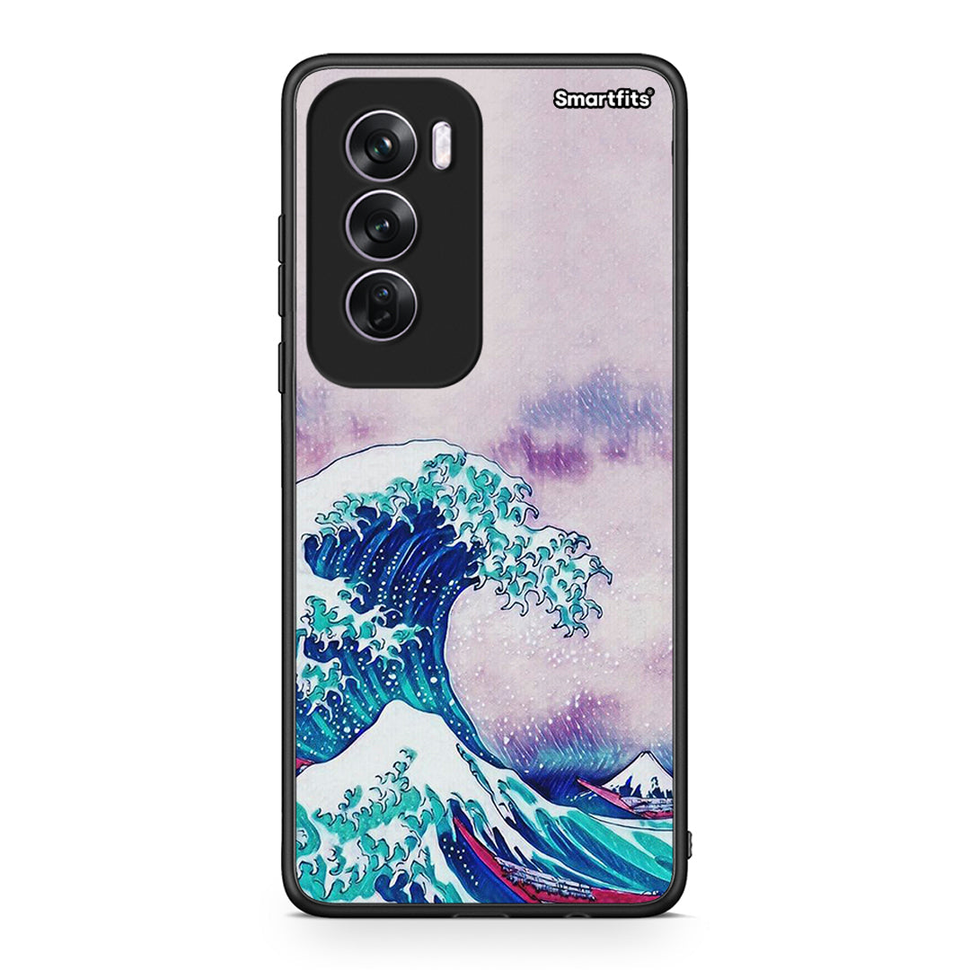 Oppo Reno12 Pro Blue Waves θήκη από τη Smartfits με σχέδιο στο πίσω μέρος και μαύρο περίβλημα | Smartphone case with colorful back and black bezels by Smartfits