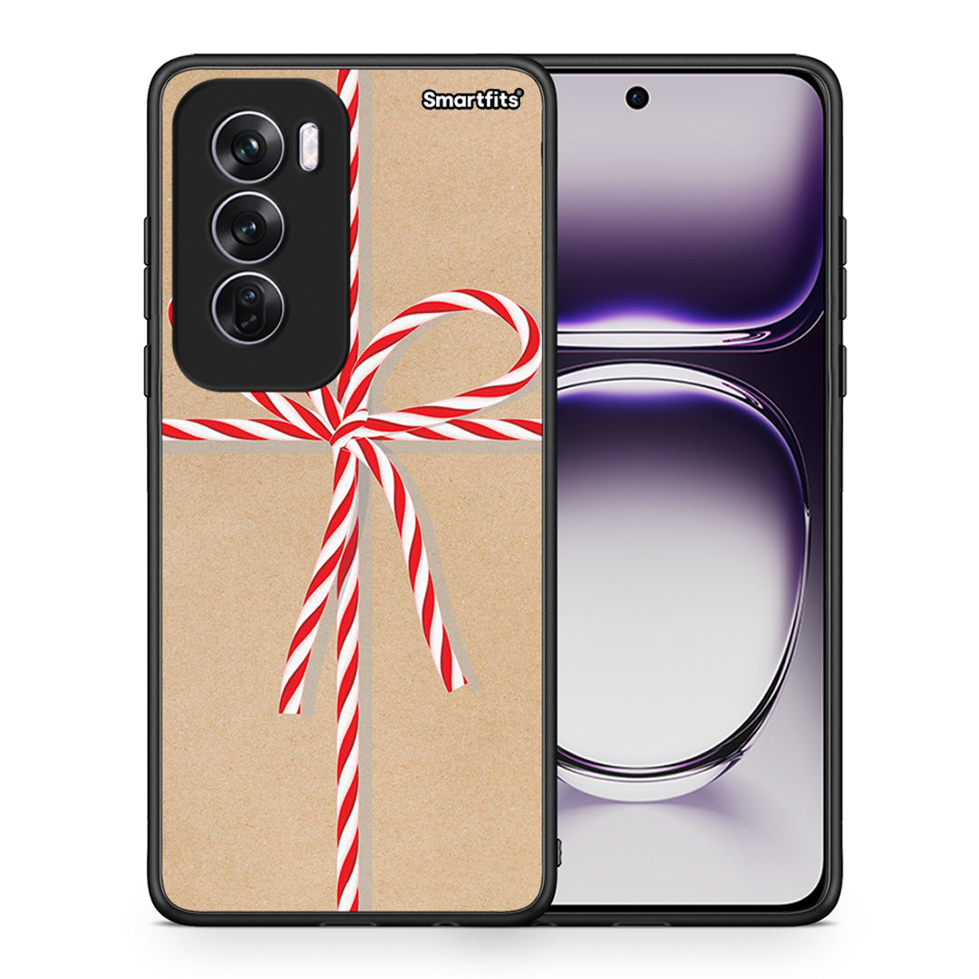 Θήκη Oppo Reno12 Pro Christmas Gift από τη Smartfits με σχέδιο στο πίσω μέρος και μαύρο περίβλημα | Oppo Reno12 Pro Christmas Gift case with colorful back and black bezels