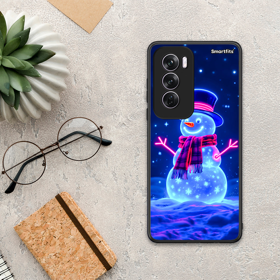 Christmas Neon Snowman - Oppo Reno12 Pro θήκη