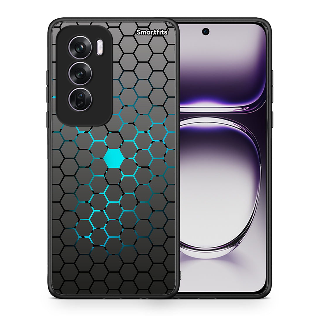 Θήκη Oppo Reno12 Pro Hexagonal Geometric από τη Smartfits με σχέδιο στο πίσω μέρος και μαύρο περίβλημα | Oppo Reno12 Pro Hexagonal Geometric case with colorful back and black bezels