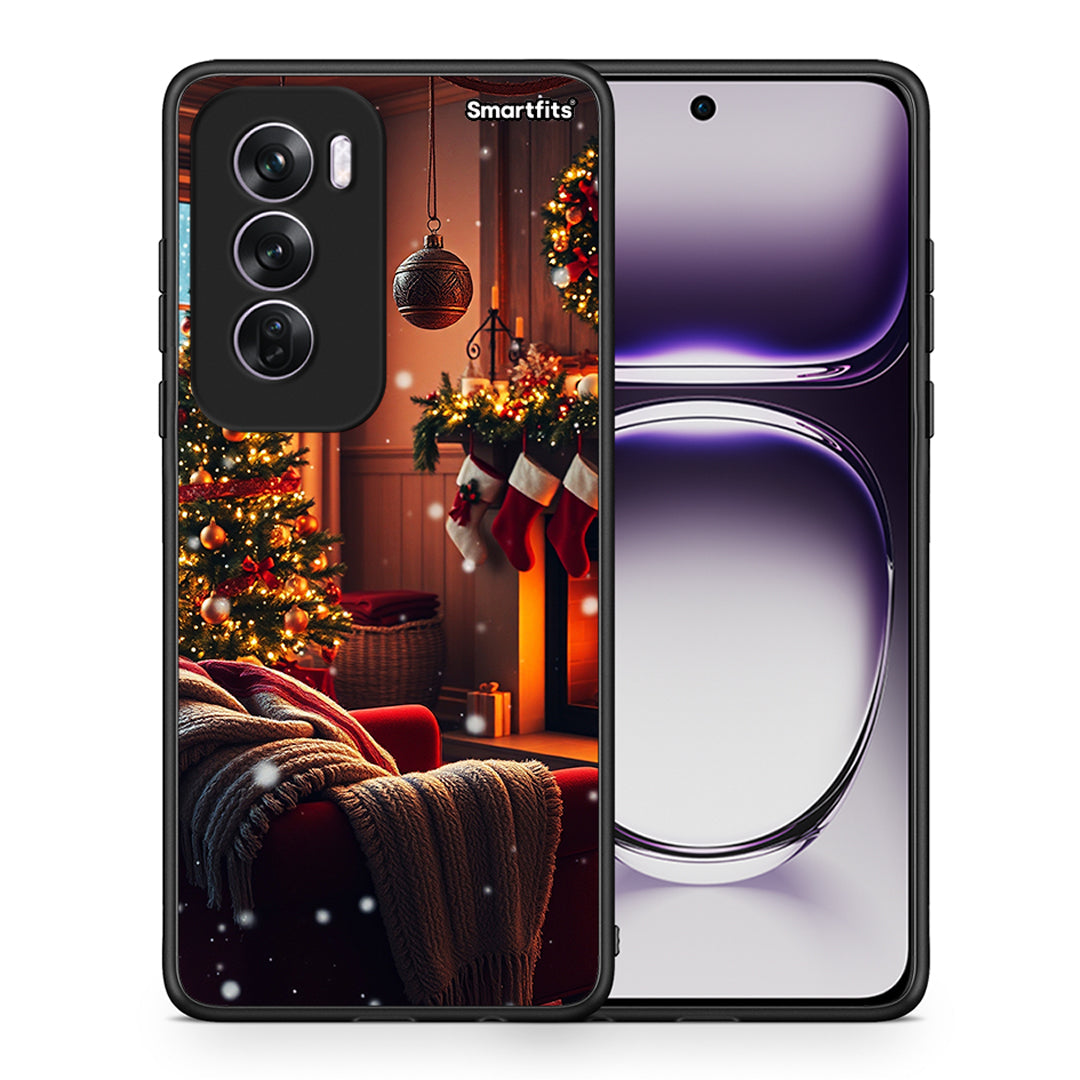 Θήκη Oppo Reno12 Pro Home For Christmas από τη Smartfits με σχέδιο στο πίσω μέρος και μαύρο περίβλημα | Oppo Reno12 Pro Home For Christmas case with colorful back and black bezels