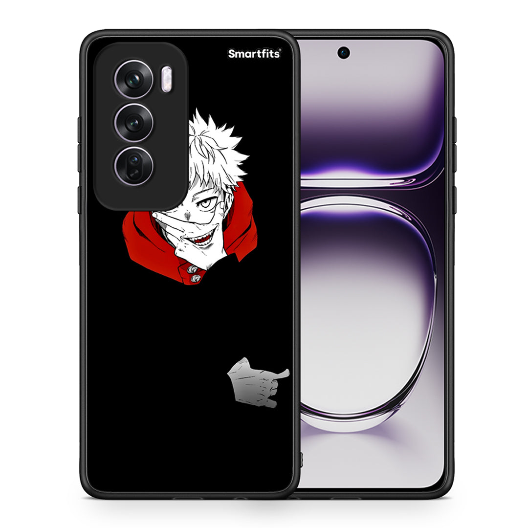 Θήκη Oppo Reno12 Pro Itadori Anime από τη Smartfits με σχέδιο στο πίσω μέρος και μαύρο περίβλημα | Oppo Reno12 Pro Itadori Anime case with colorful back and black bezels