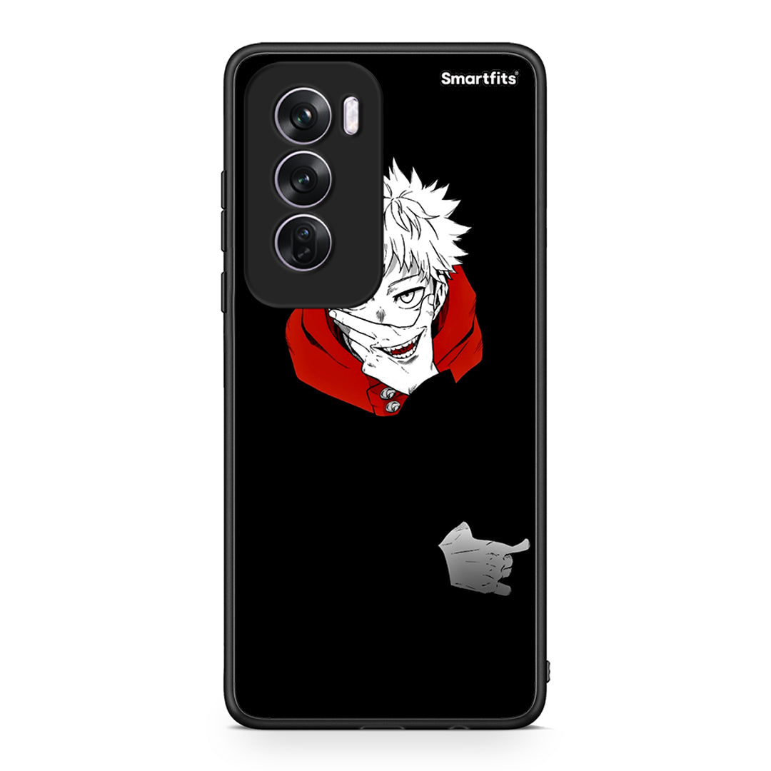 Oppo Reno12 Pro Itadori Anime θήκη από τη Smartfits με σχέδιο στο πίσω μέρος και μαύρο περίβλημα | Smartphone case with colorful back and black bezels by Smartfits