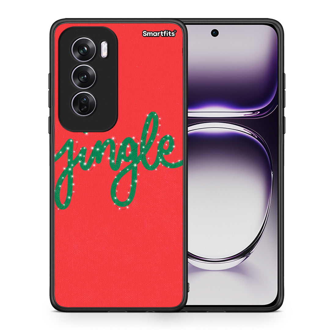 Θήκη Oppo Reno12 Pro Jingle Xmas από τη Smartfits με σχέδιο στο πίσω μέρος και μαύρο περίβλημα | Oppo Reno12 Pro Jingle Xmas case with colorful back and black bezels