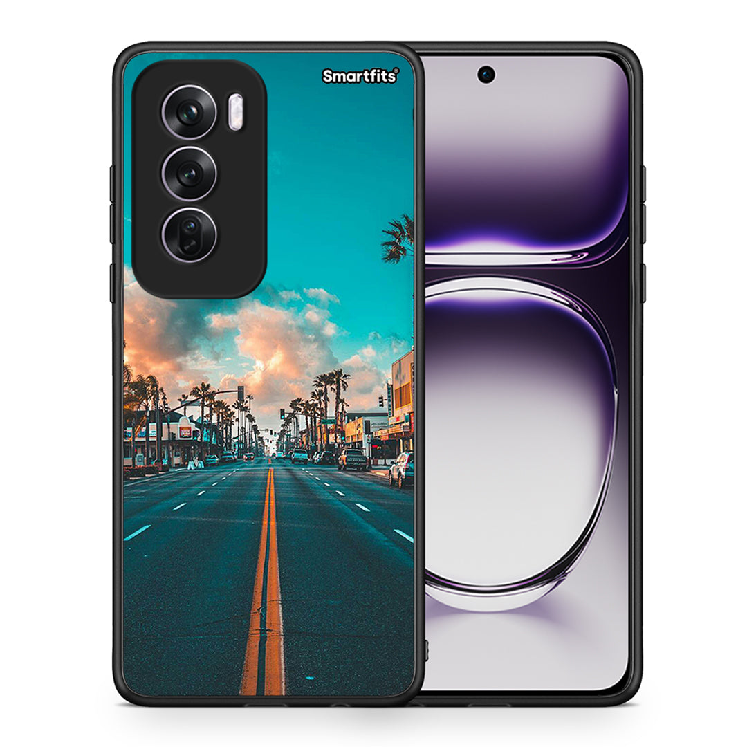 Θήκη Oppo Reno12 Pro City Landscape από τη Smartfits με σχέδιο στο πίσω μέρος και μαύρο περίβλημα | Oppo Reno12 Pro City Landscape case with colorful back and black bezels