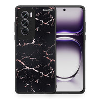 Thumbnail for Θήκη Oppo Reno12 Pro Black Rosegold Marble από τη Smartfits με σχέδιο στο πίσω μέρος και μαύρο περίβλημα | Oppo Reno12 Pro Black Rosegold Marble case with colorful back and black bezels