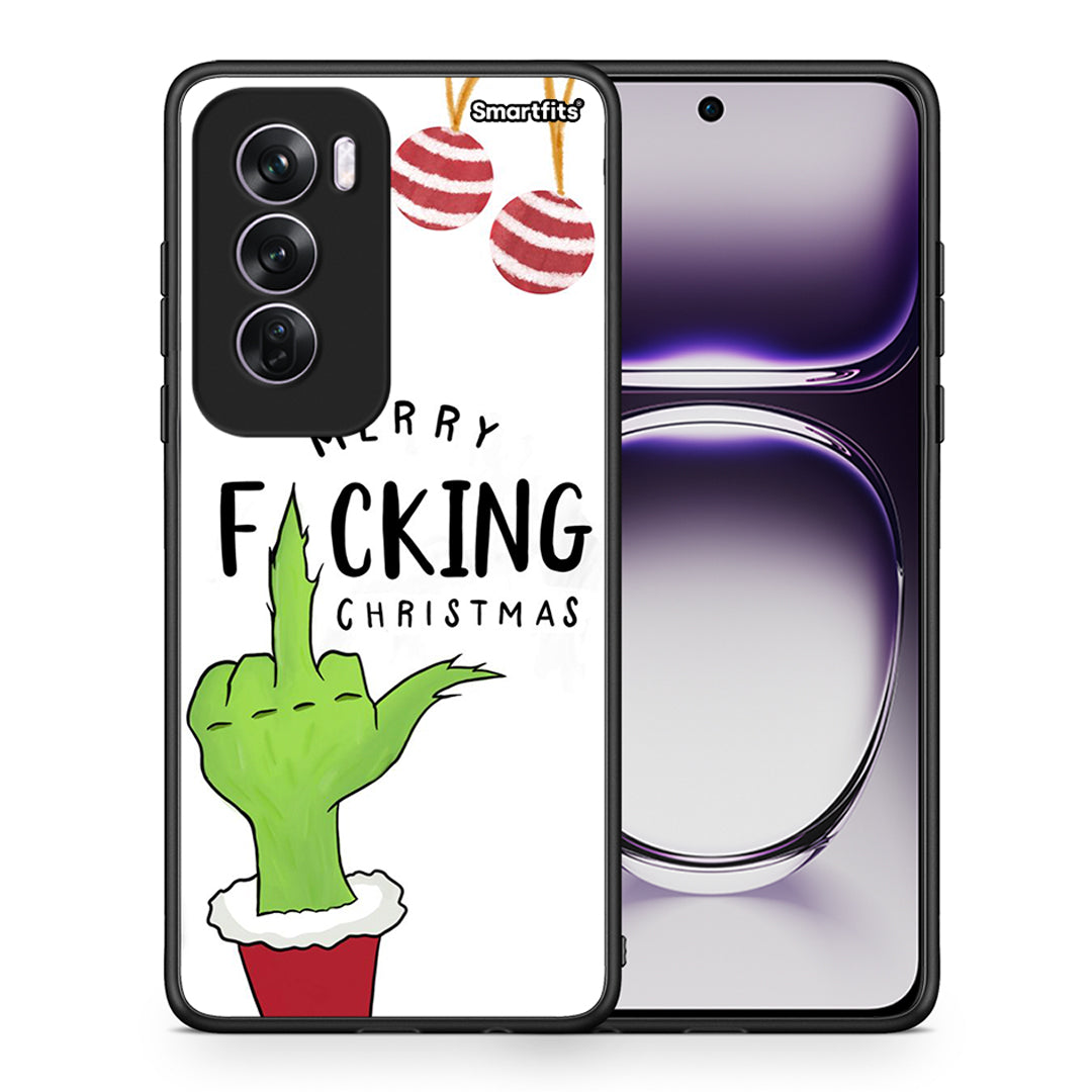 Θήκη Oppo Reno12 Pro Merry F Xmas από τη Smartfits με σχέδιο στο πίσω μέρος και μαύρο περίβλημα | Oppo Reno12 Pro Merry F Xmas case with colorful back and black bezels