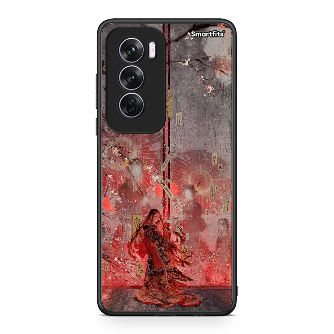 Oppo Reno12 Pro Nezuko Kamado θήκη από τη Smartfits με σχέδιο στο πίσω μέρος και μαύρο περίβλημα | Smartphone case with colorful back and black bezels by Smartfits