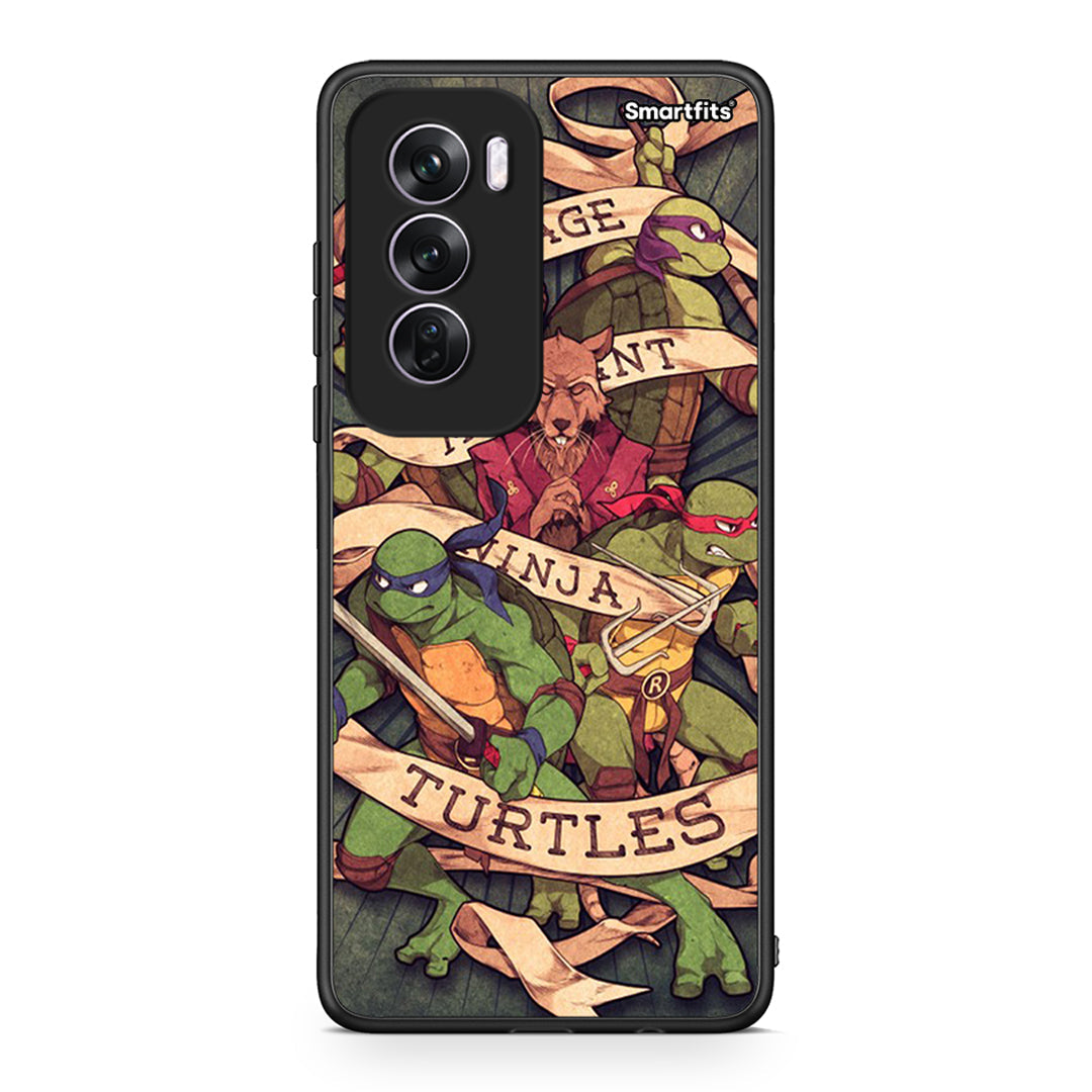 Oppo Reno12 Pro Ninja Turtles θήκη από τη Smartfits με σχέδιο στο πίσω μέρος και μαύρο περίβλημα | Smartphone case with colorful back and black bezels by Smartfits