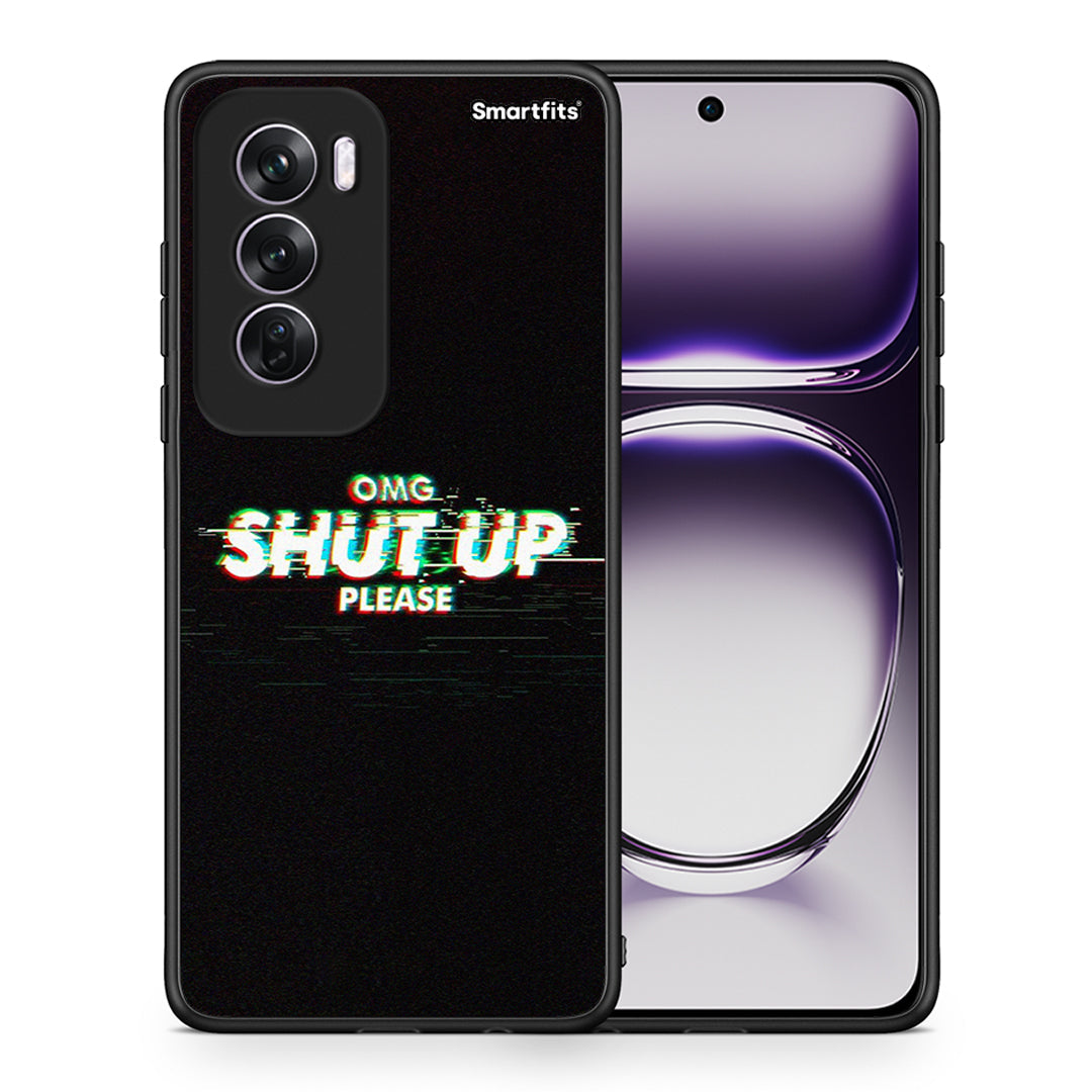 Θήκη Oppo Reno12 Pro OMG ShutUp από τη Smartfits με σχέδιο στο πίσω μέρος και μαύρο περίβλημα | Oppo Reno12 Pro OMG ShutUp case with colorful back and black bezels