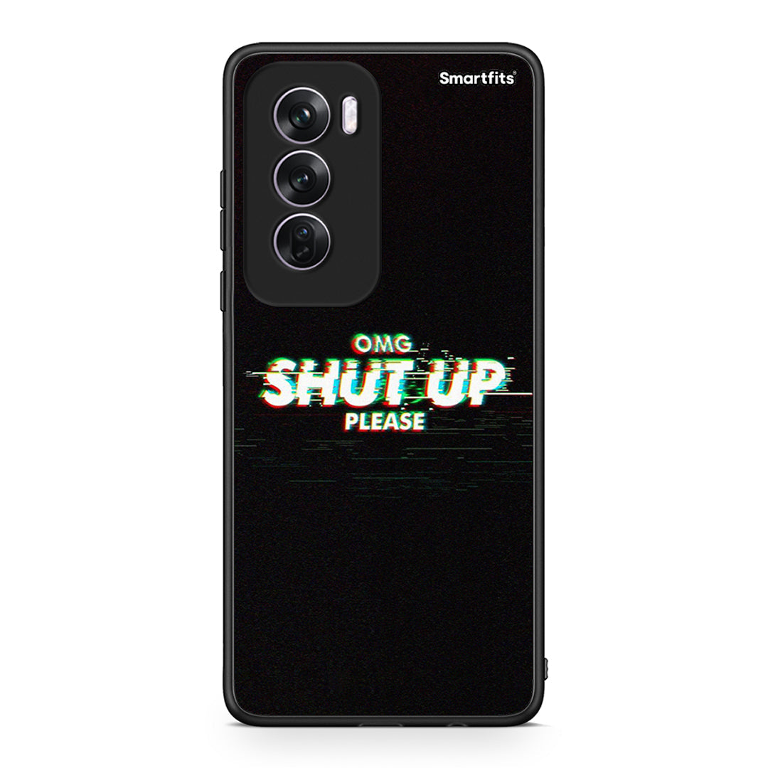 Oppo Reno12 Pro OMG ShutUp θήκη από τη Smartfits με σχέδιο στο πίσω μέρος και μαύρο περίβλημα | Smartphone case with colorful back and black bezels by Smartfits