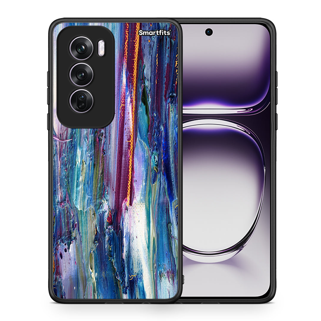 Θήκη Oppo Reno12 Pro Winter Paint από τη Smartfits με σχέδιο στο πίσω μέρος και μαύρο περίβλημα | Oppo Reno12 Pro Winter Paint case with colorful back and black bezels