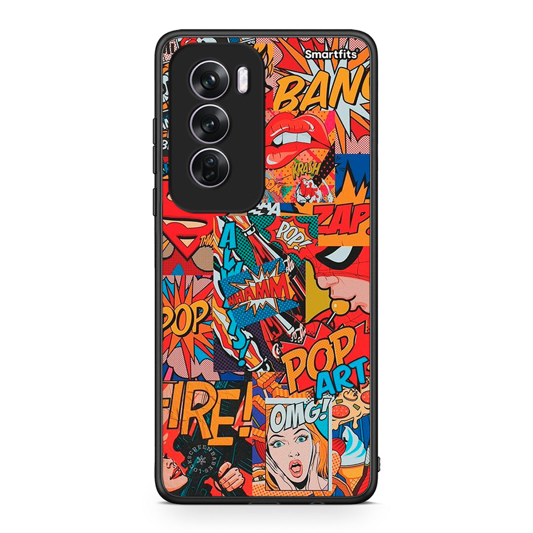 Oppo Reno12 Pro PopArt OMG θήκη από τη Smartfits με σχέδιο στο πίσω μέρος και μαύρο περίβλημα | Smartphone case with colorful back and black bezels by Smartfits