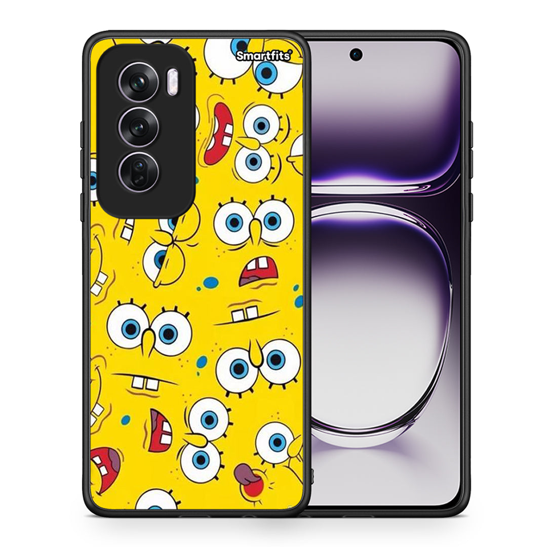 Θήκη Oppo Reno12 Pro Sponge PopArt από τη Smartfits με σχέδιο στο πίσω μέρος και μαύρο περίβλημα | Oppo Reno12 Pro Sponge PopArt case with colorful back and black bezels