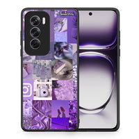 Thumbnail for Θήκη Oppo Reno12 Pro Purple Aesthetic Collage από τη Smartfits με σχέδιο στο πίσω μέρος και μαύρο περίβλημα | Oppo Reno12 Pro Purple Aesthetic Collage case with colorful back and black bezels