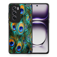 Thumbnail for Θήκη Oppo Reno12 Pro Real Peacock Feathers από τη Smartfits με σχέδιο στο πίσω μέρος και μαύρο περίβλημα | Oppo Reno12 Pro Real Peacock Feathers case with colorful back and black bezels