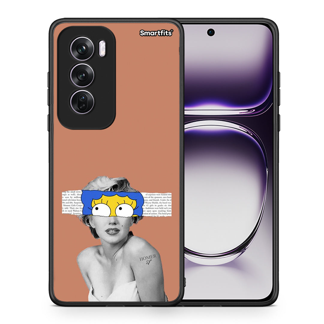 Θήκη Oppo Reno12 Pro Sim Merilyn από τη Smartfits με σχέδιο στο πίσω μέρος και μαύρο περίβλημα | Oppo Reno12 Pro Sim Merilyn case with colorful back and black bezels