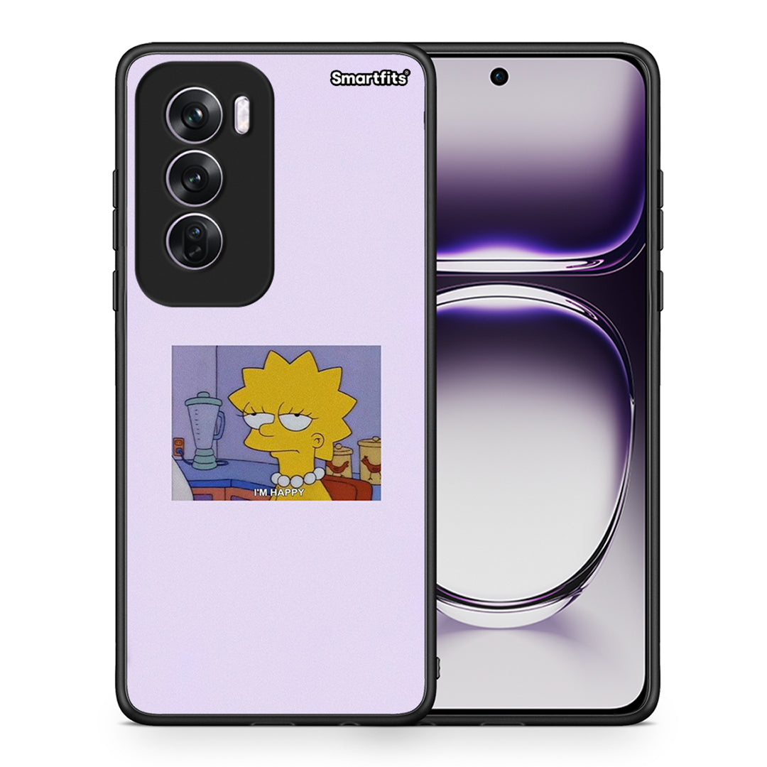 Θήκη Oppo Reno12 Pro So Happy από τη Smartfits με σχέδιο στο πίσω μέρος και μαύρο περίβλημα | Oppo Reno12 Pro So Happy case with colorful back and black bezels