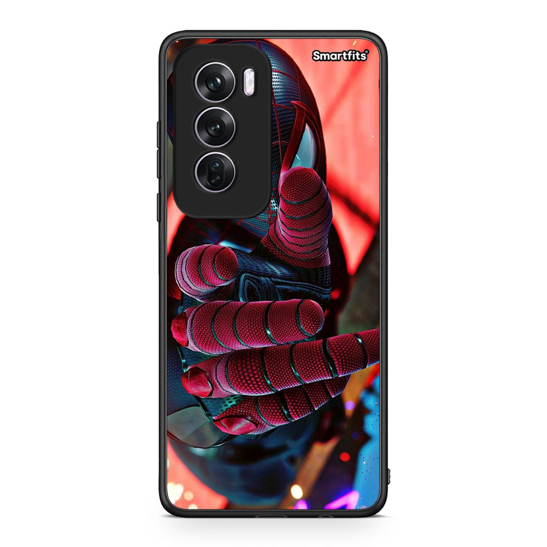 Oppo Reno12 Pro Spider Hand Θήκη από τη Smartfits με σχέδιο στο πίσω μέρος και μαύρο περίβλημα | Smartphone case with colorful back and black bezels by Smartfits