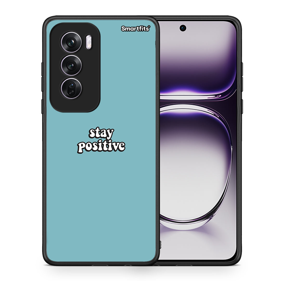 Θήκη Oppo Reno12 Pro Positive Text από τη Smartfits με σχέδιο στο πίσω μέρος και μαύρο περίβλημα | Oppo Reno12 Pro Positive Text case with colorful back and black bezels