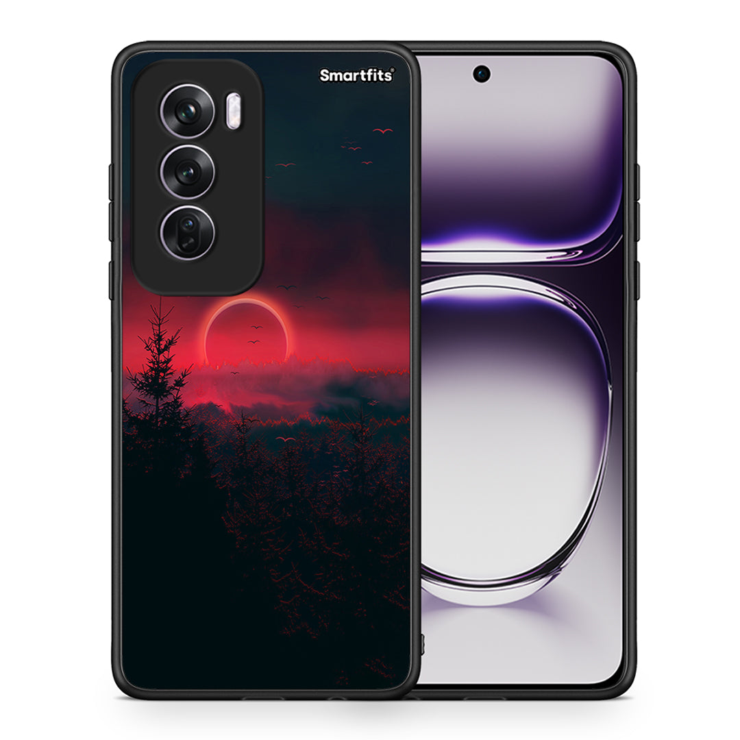 Θήκη Oppo Reno12 Pro Sunset Tropic από τη Smartfits με σχέδιο στο πίσω μέρος και μαύρο περίβλημα | Oppo Reno12 Pro Sunset Tropic case with colorful back and black bezels