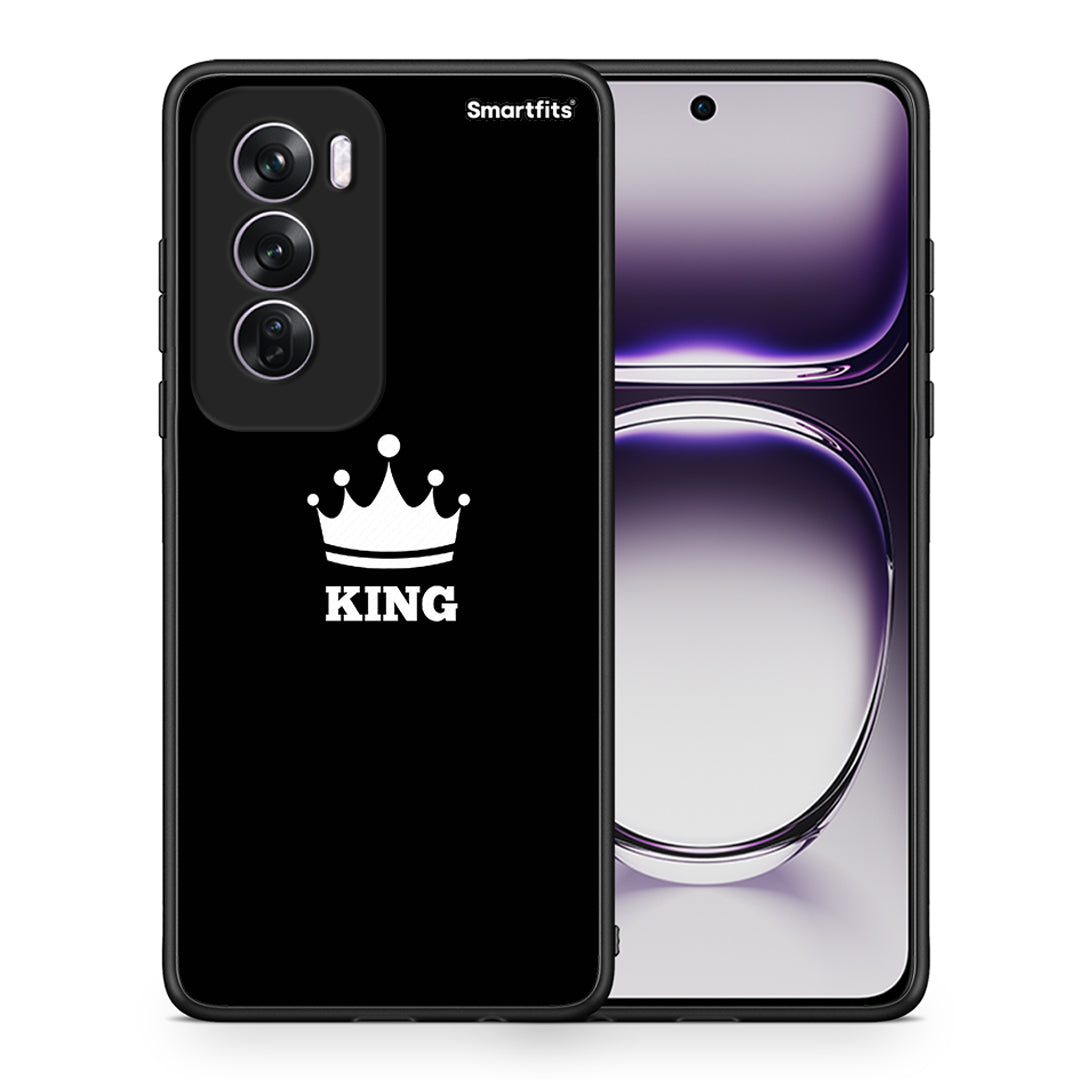 Θήκη Oppo Reno12 Pro King Valentine από τη Smartfits με σχέδιο στο πίσω μέρος και μαύρο περίβλημα | Oppo Reno12 Pro King Valentine case with colorful back and black bezels