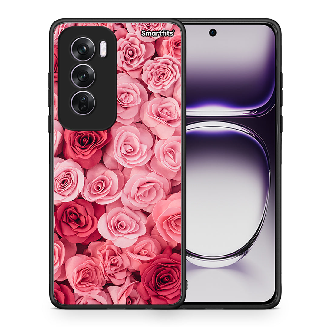 Θήκη Oppo Reno12 Pro RoseGarden Valentine από τη Smartfits με σχέδιο στο πίσω μέρος και μαύρο περίβλημα | Oppo Reno12 Pro RoseGarden Valentine case with colorful back and black bezels