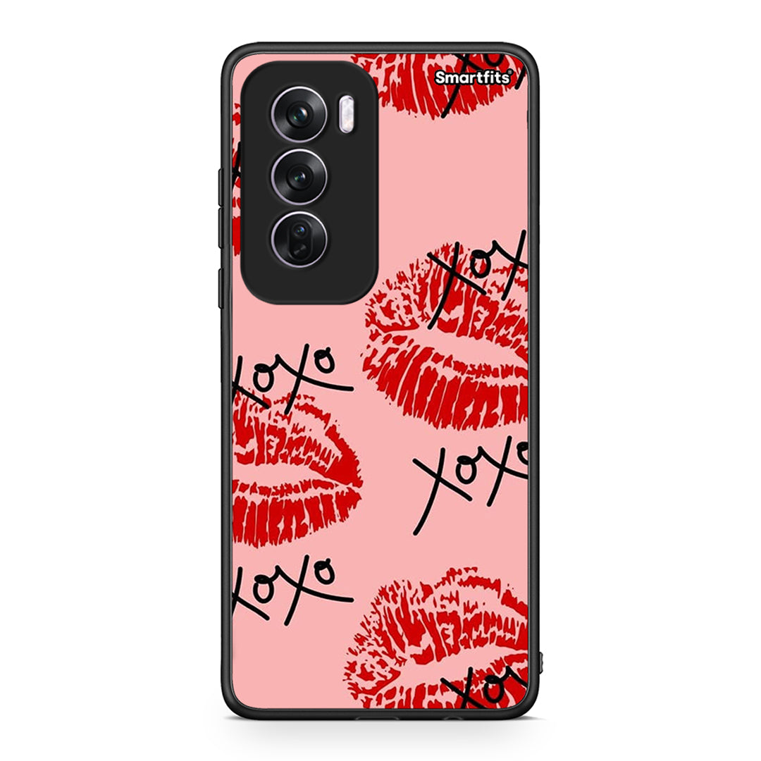 Oppo Reno12 Pro XOXO Lips θήκη από τη Smartfits με σχέδιο στο πίσω μέρος και μαύρο περίβλημα | Smartphone case with colorful back and black bezels by Smartfits