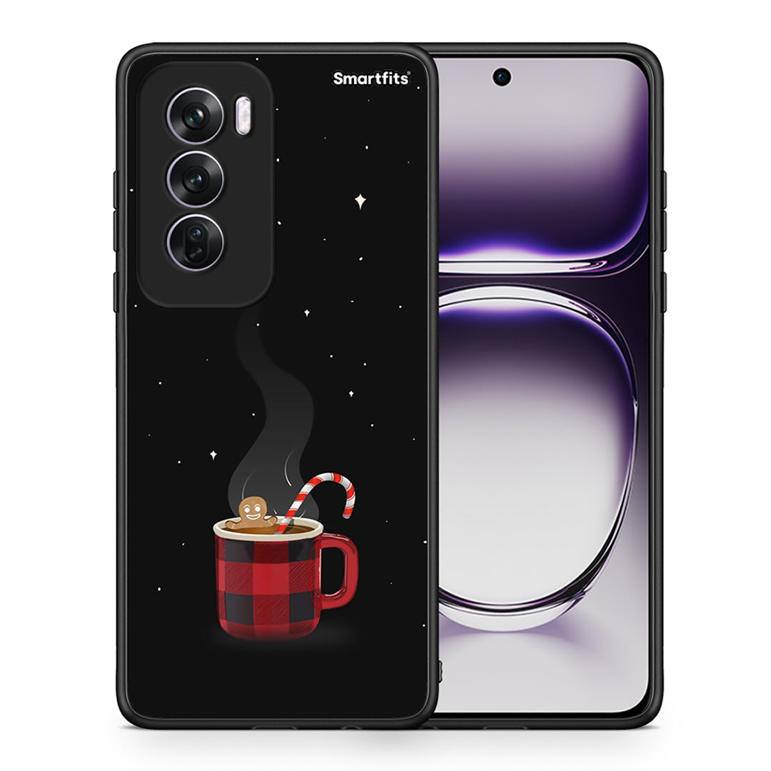 Θήκη Oppo Reno12 Pro Xmas Bathing από τη Smartfits με σχέδιο στο πίσω μέρος και μαύρο περίβλημα | Oppo Reno12 Pro Xmas Bathing case with colorful back and black bezels