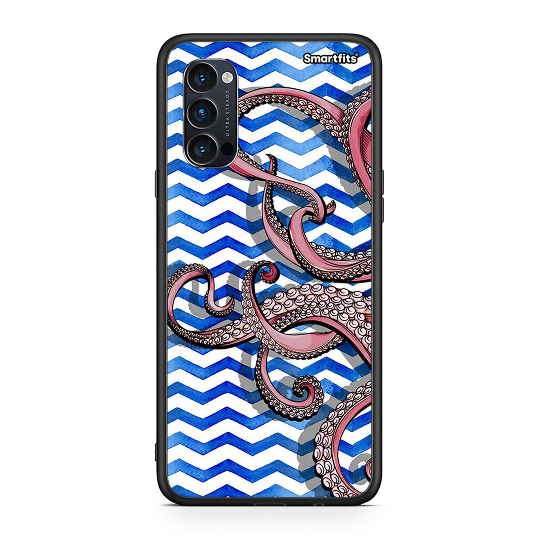 Oppo Reno4 Pro 5G Chevron Devilfish θήκη από τη Smartfits με σχέδιο στο πίσω μέρος και μαύρο περίβλημα | Smartphone case with colorful back and black bezels by Smartfits