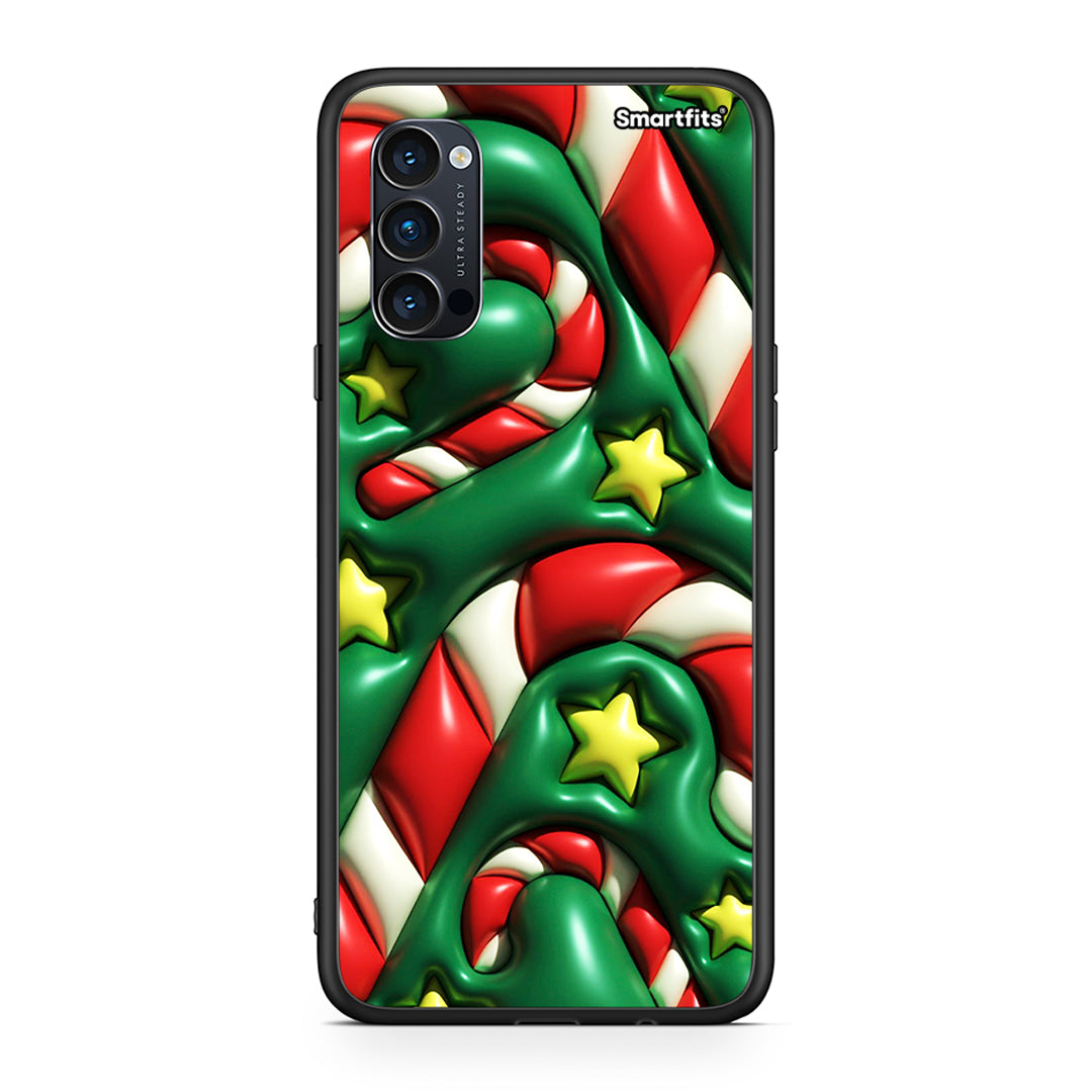 Oppo Reno4 Pro 5G Christmas Bubbles θήκη από τη Smartfits με σχέδιο στο πίσω μέρος και μαύρο περίβλημα | Smartphone case with colorful back and black bezels by Smartfits