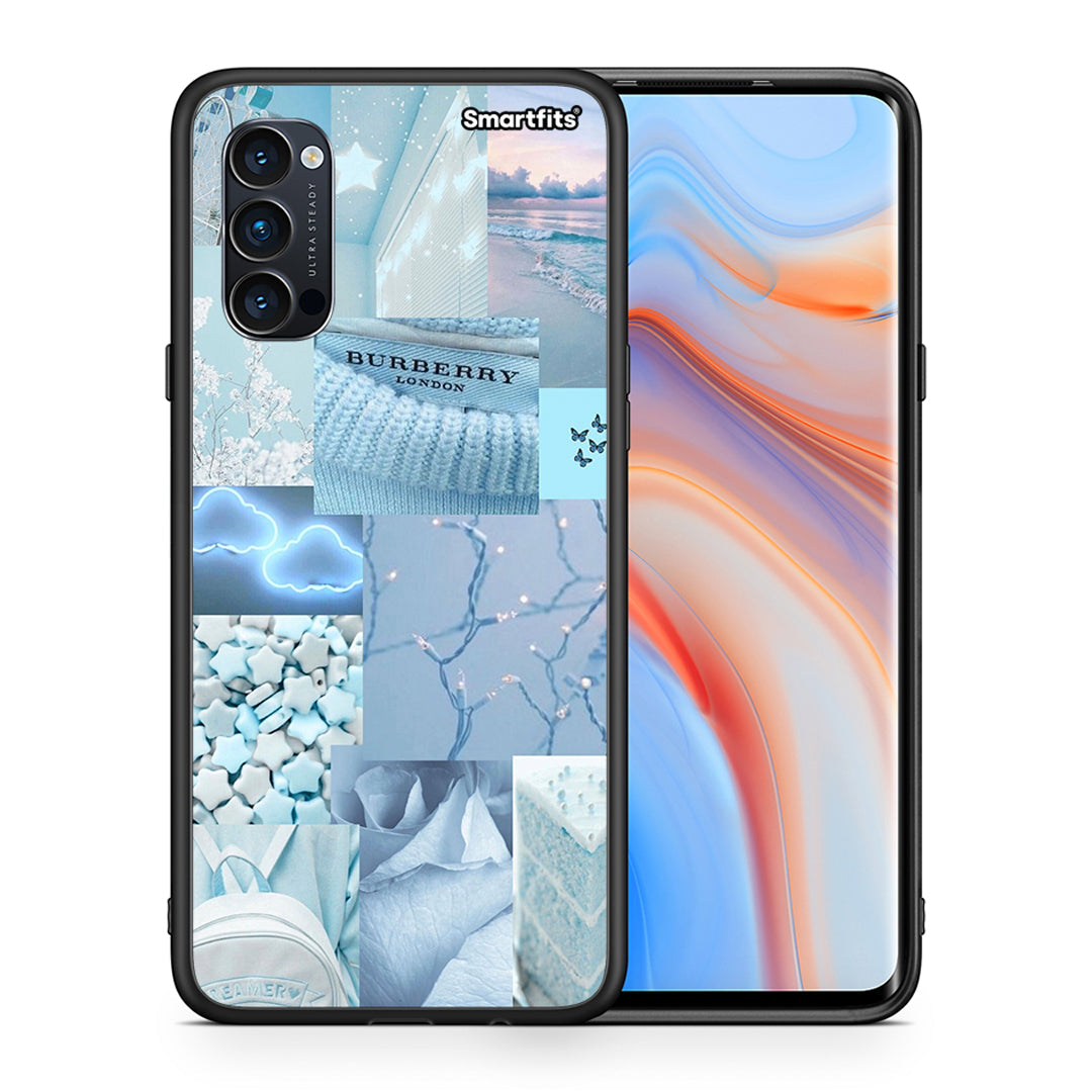 Θήκη Oppo Reno4 Pro 5G Ciel Aesthetic Collage από τη Smartfits με σχέδιο στο πίσω μέρος και μαύρο περίβλημα | Oppo Reno4 Pro 5G Ciel Aesthetic Collage case with colorful back and black bezels