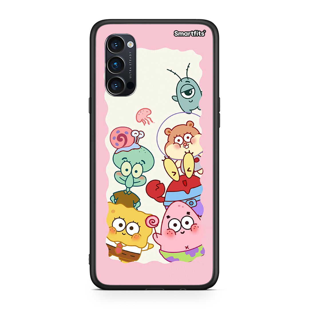 Oppo Reno4 Pro 5G Cute Companion θήκη από τη Smartfits με σχέδιο στο πίσω μέρος και μαύρο περίβλημα | Smartphone case with colorful back and black bezels by Smartfits